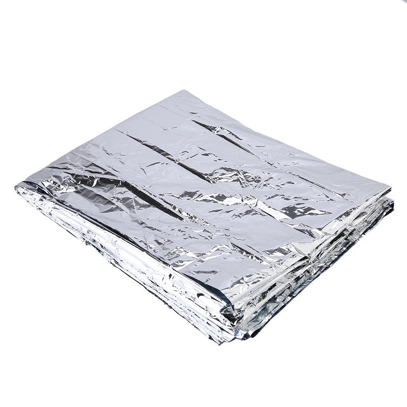 

Emergency Blanket Survival Outdoor Survival Rescue Blanket Foil Thermal Space First Aid Sliver Rescue Curtain Military Blanket