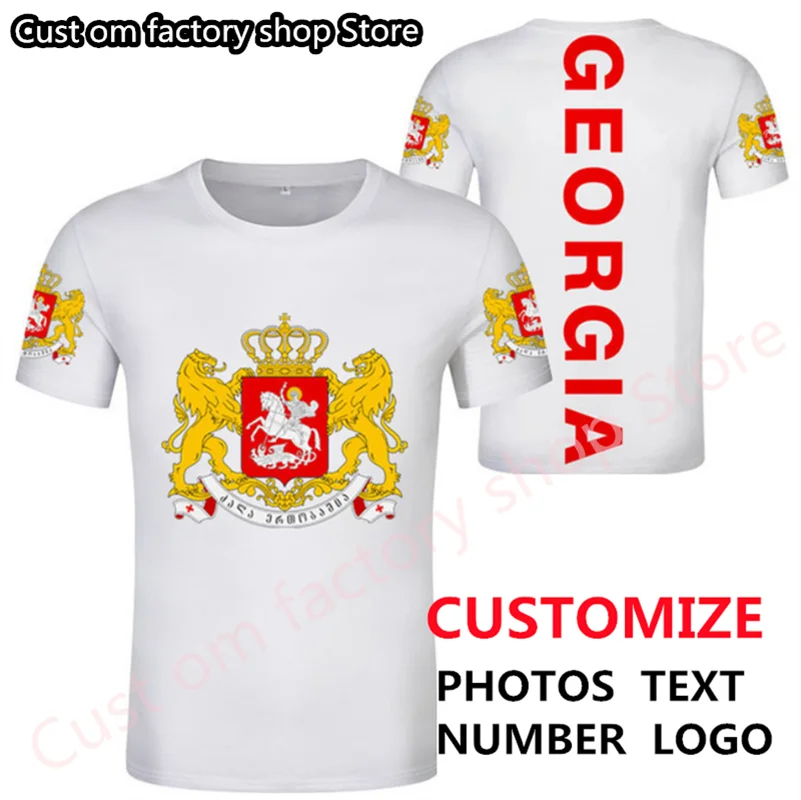 

GEORGIA t shirt diy free custom made name number geo t-shirt nation flag ge print georgian republic country photo logos clothing
