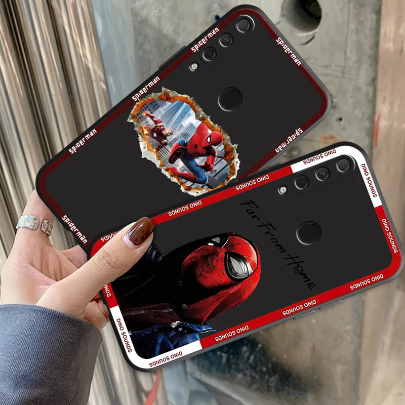 

Marvel Comics Cartoon Phone Case For HUAWEI P20 Lite Pro Plus P20 Lite 2019 Liquid Silicon Carcasa Soft Black Funda ShockProof