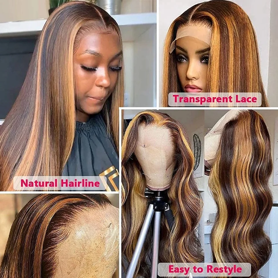 9A 5x5 Женский парик с закрытием из шнура Ginger Real Natural Hair Pre Plucked and Bleached Knots 30 дюймов Реклама Wholesale on.