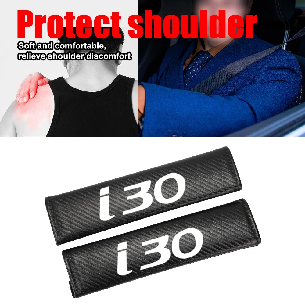 

Чехол из углеродного волокна для ремня безопасности, Защитная Прокладка для Hyundai I30 I20 I40 Ix35