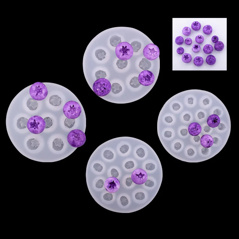 

3D Blueberry Silicone Mold Handmade Fondant Chocolate Cake Decoration Tool Simulation Food Fruit Baking Decoration Accessories