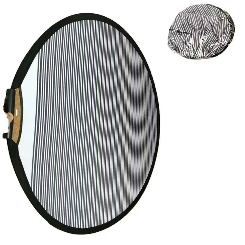 

80 см отражатель вмятин, доска для удаления вмятин автомобиля, инструмент для проверки, круговой полосатый гибкий складной портативный светоотражатель