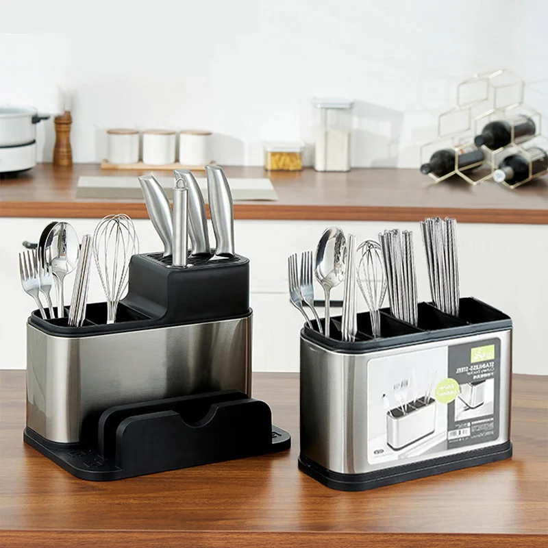 

Stainless Steel Cutlery Holder Household Tableware Drainboard Kitchen Spoon Storage Cutlery Organizer Holder Cutlery Drainer