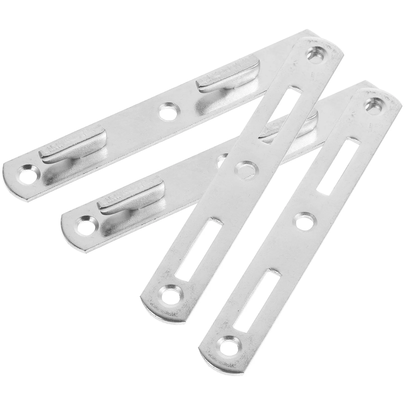 

4pcs Stainless Steel Bed Frame Bed Post Bracket Thickness Bed Rail Hooks Bed Accessories