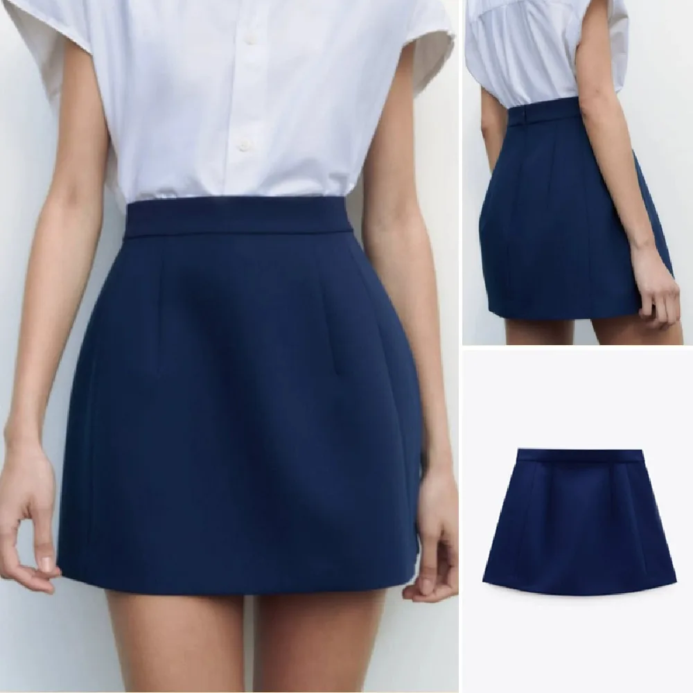 

COS LRIS Europe and the United States 23 spring new style seam hidden zipper closed commuter straight A-line mini skirt 9479052