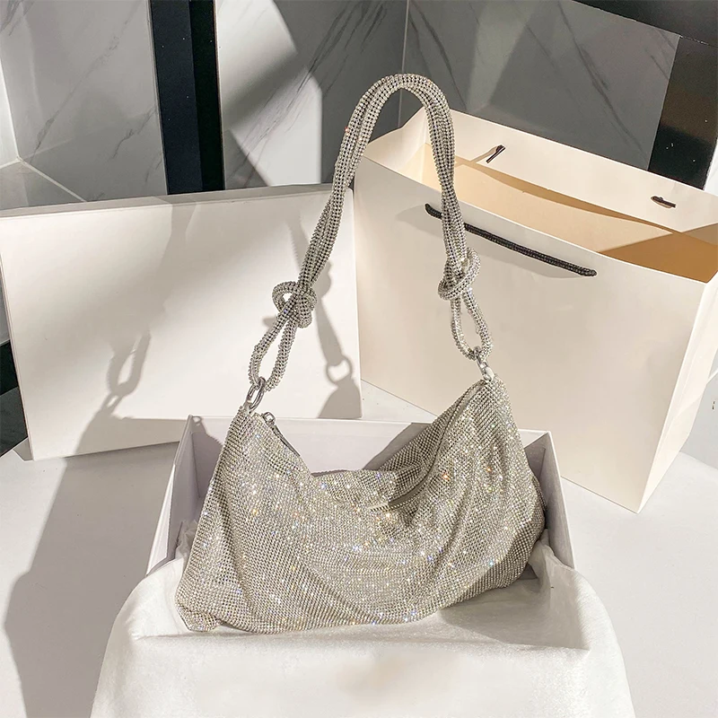 

Rhinestone Dinner Clutch Luxury Designer Bag Women Purses and Handbags Diamond-studded Underarm Bag Shoulder Bags Handbags