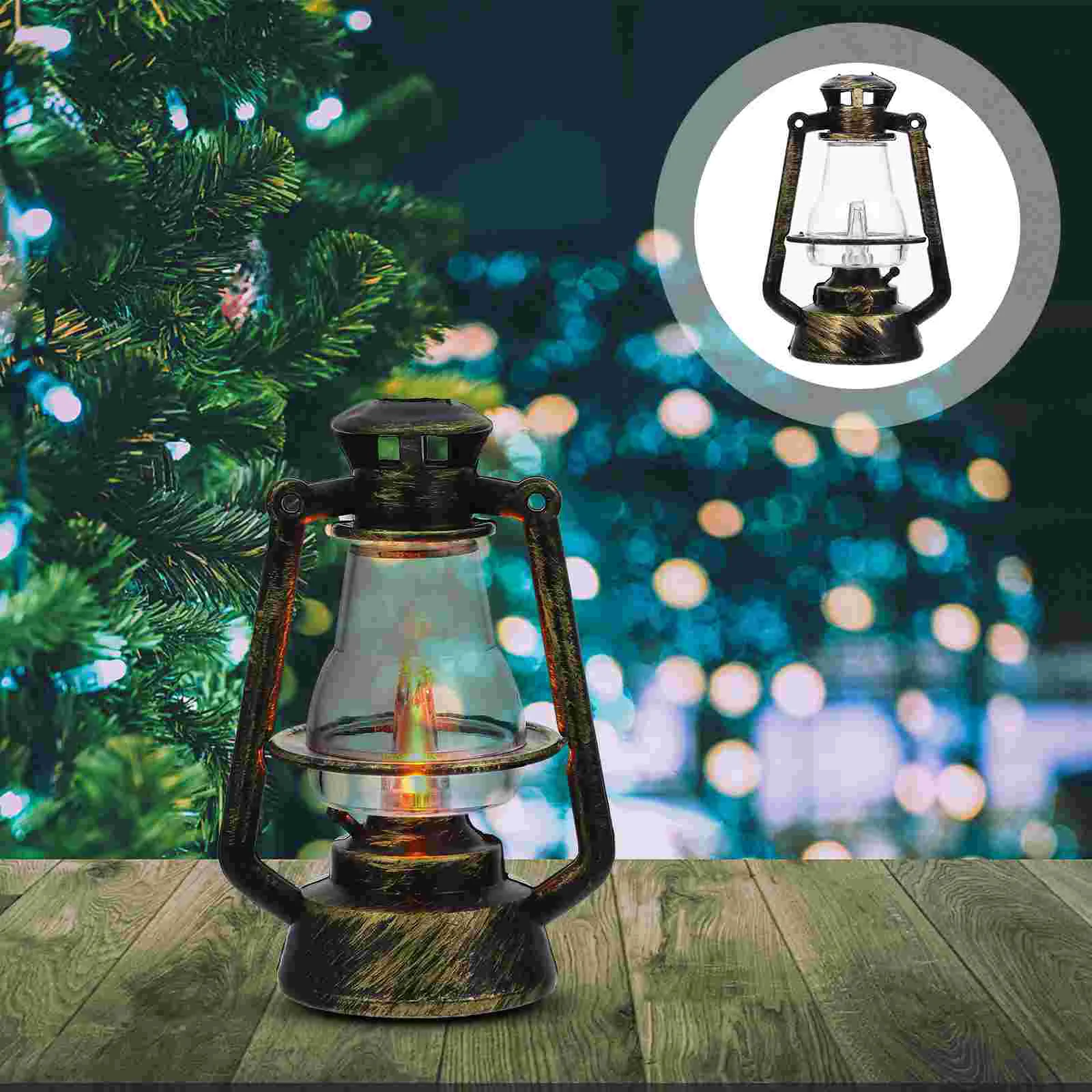 

Kerosene Lamp Lantern Oil Ledminiature Mini Decorhanging Christmas Lamps Ornament Retro Smallxmas Adorn Tree Lighting Vintage