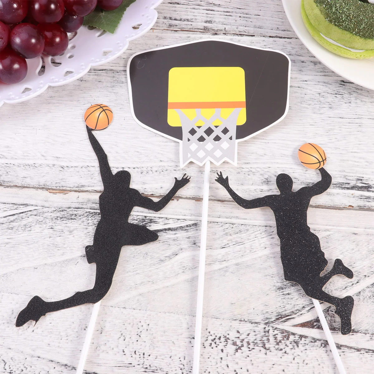 

25PCS Glitter Funny Decorative Basketball Theme Party Supplies for Festival Gathering