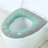 winter warm toilet seat cover mat badkamer wc pad kussen met handvat dikkere zachte wasbare closestool warmer accessoires