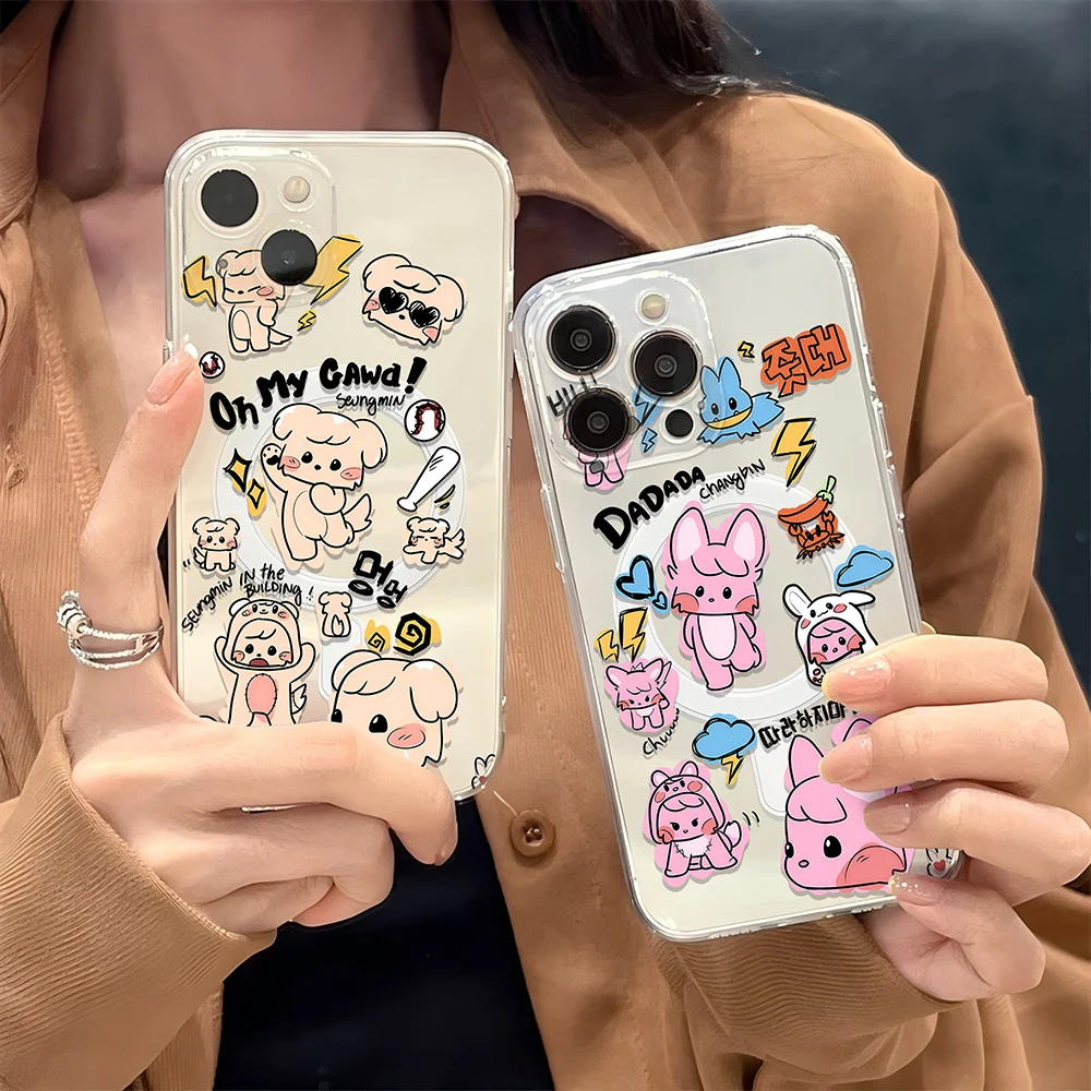 Магнитный чехол для телефона Magsafe с рисунком S-Stray iPhone 16 15 14 13 12 11 8 7 Plus Pro Max X XR XSMax