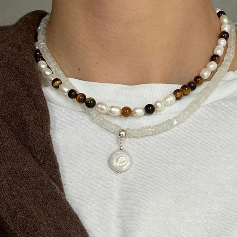 

Женское Ожерелье с натуральным жемчугом и луной, 2023