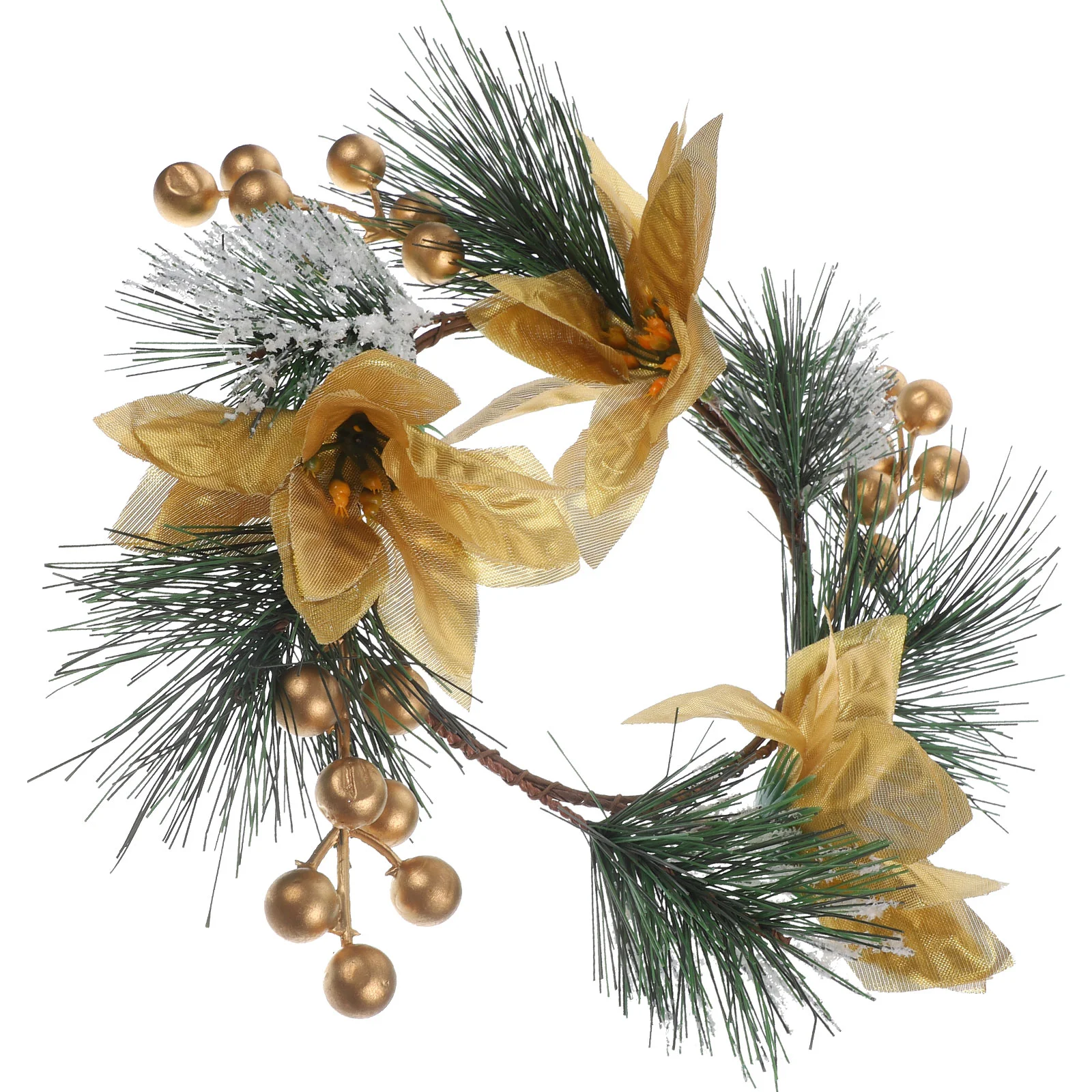

Holders Christmas Garland Ring Ornament Candlestick Wreaths Pvc Decor Xmas