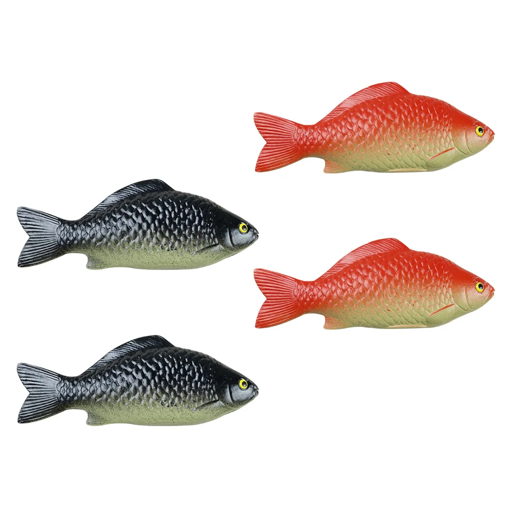 

4Pcs Simulated Fish Model PVC Fish Children Fish Shape Home Desktop Decor