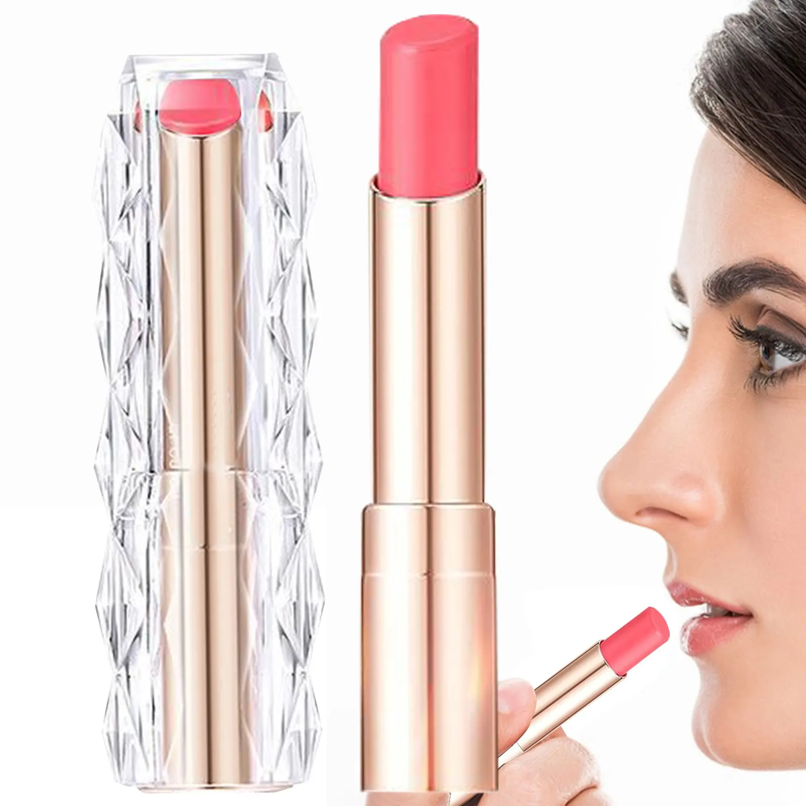 

Тонированный бальзам для губ, меняющий цвет, бальзам для губ с мягкой формулой, увлажняющий питательный восстанавливающий влагу, водостойк...