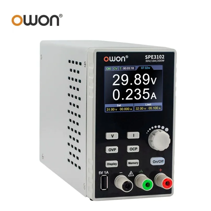 Фото Программируемый источник питания постоянного тока OWON SPE 300W 60V/10A 60V/5A с 2,8-дюймовым LCD-дисплеем, разрешением 10 мВ/1 мА, цифровой регулятор напряжения SPE6103 №4