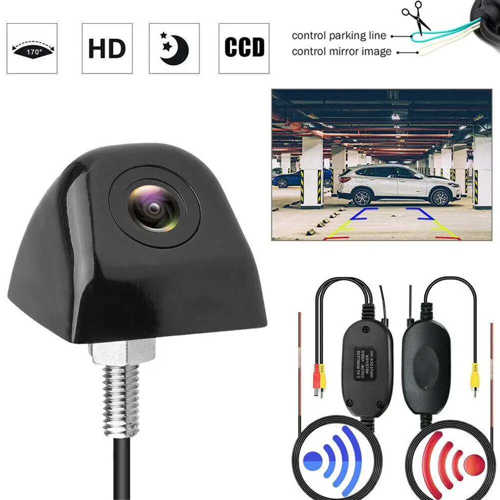 2.4g Wireless Car Camera Front/rear View Reversing Camcorder Infrared Night Vision Waterproof Backup Camera