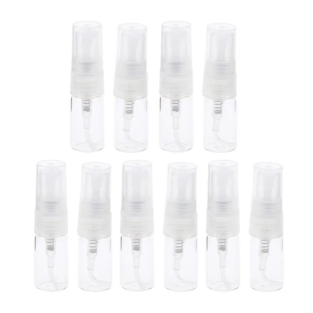 

10 упаковок, прозрачные стеклянные сменные бутылки-распылители