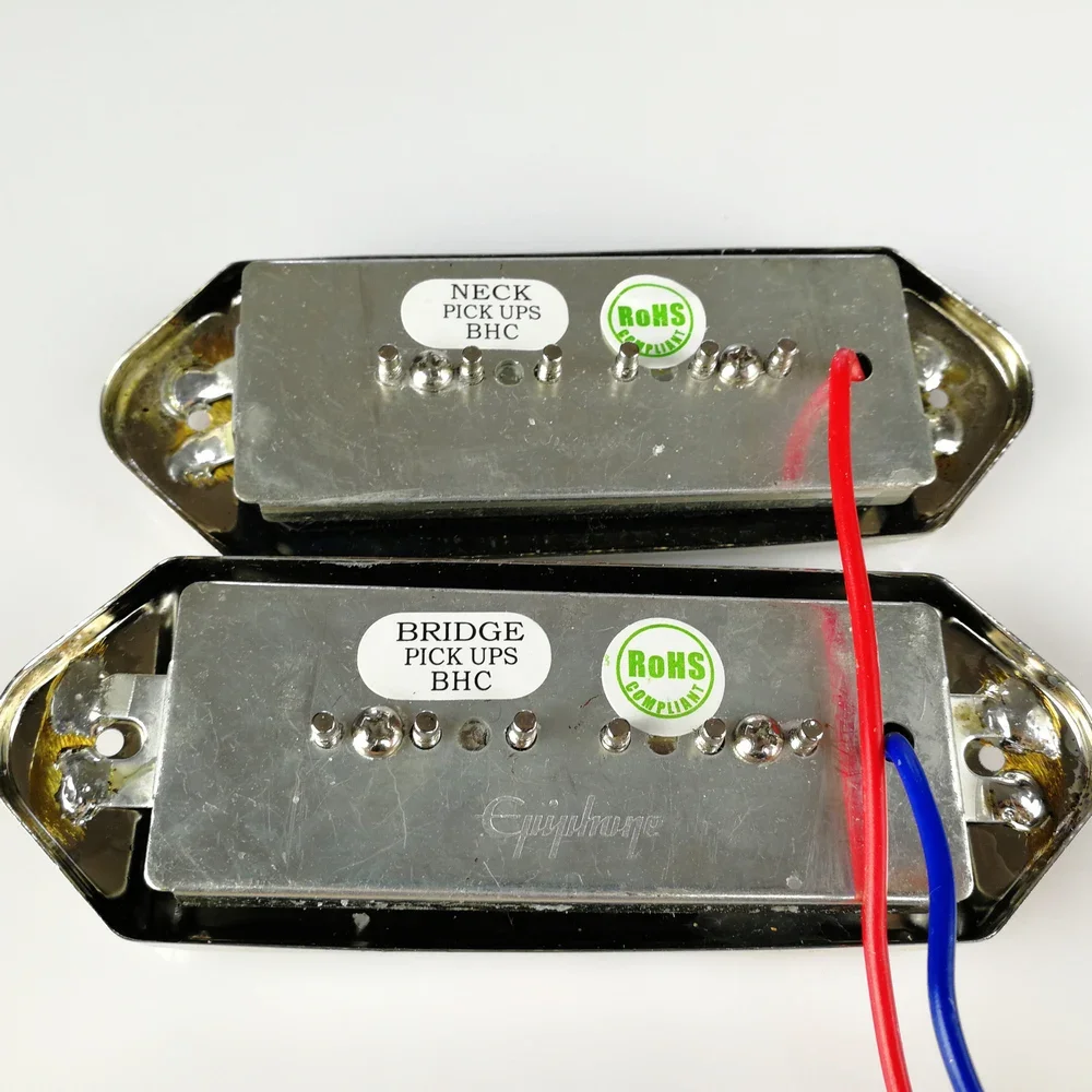 1 Set Epi Pickups Jazz Guitar Metal pickups Custom P90 Electric Humbucker Chrome Gold silver