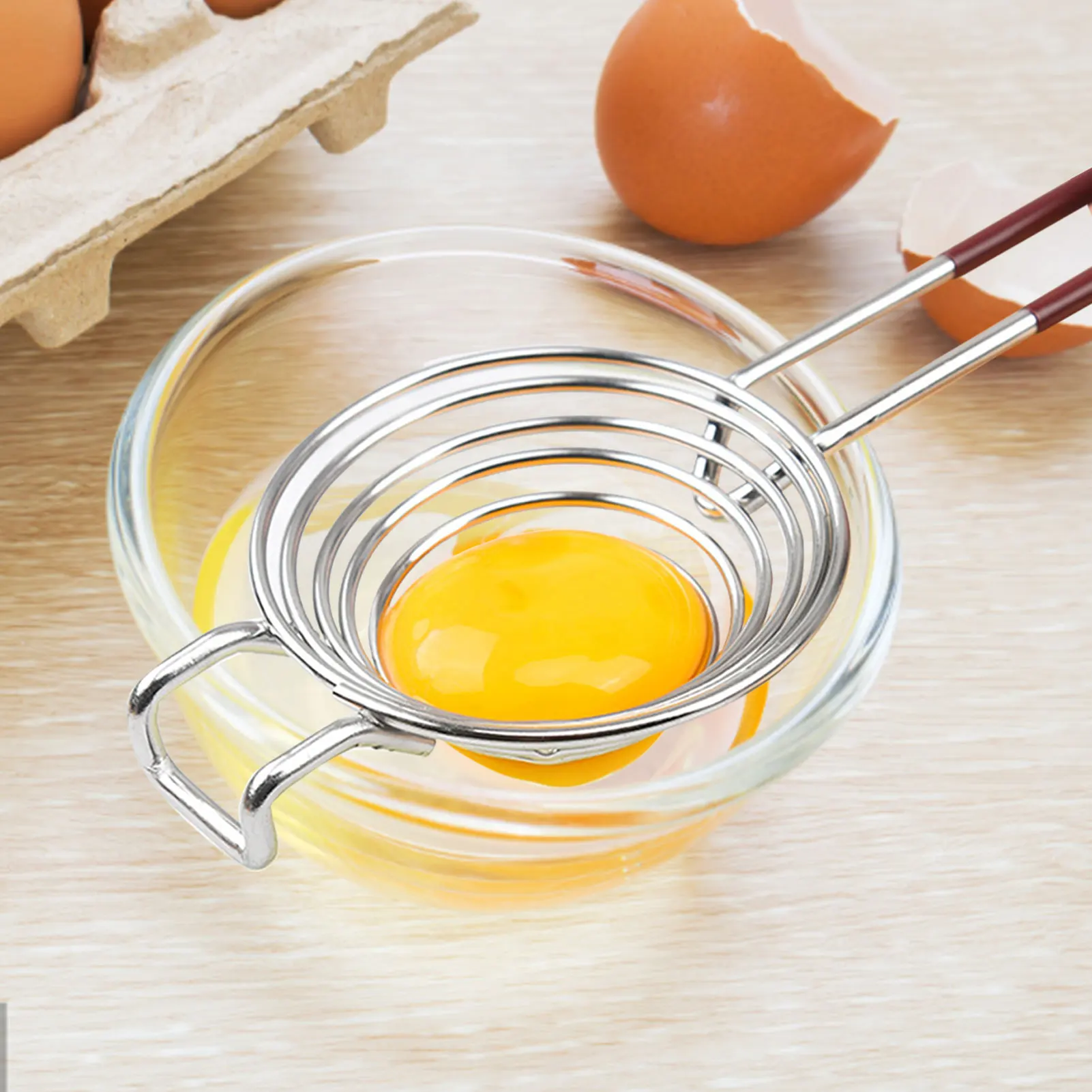 

Stainless Steel Egg White Separator Stainless Steel Egg White Yolk Sifting Filter Egg Divider Kitchen Tool For Baking Cake