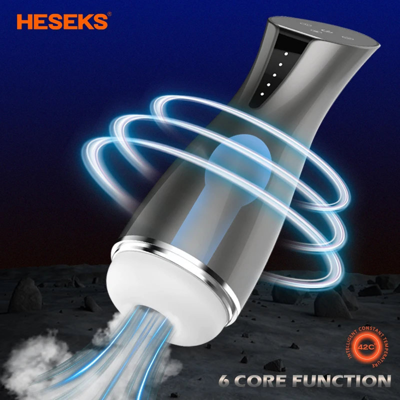 HESEKS Automatic Blowjob Sucking Real Vagina Live Voice Recording Male Masturbators Adult Sex Toys For Men