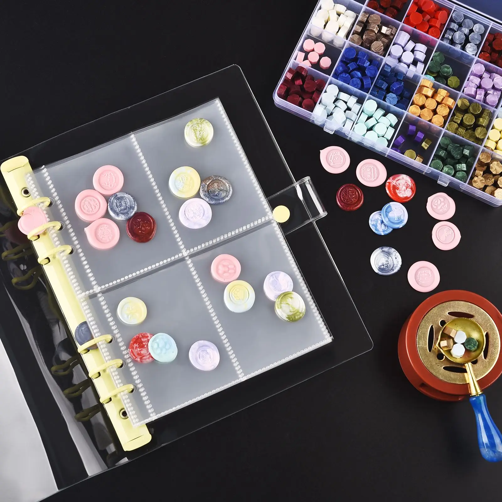 Прозрачный органайзер для штампов 6 отверстий A5