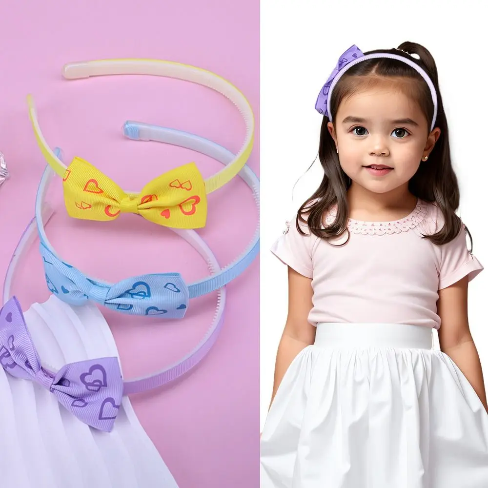 

5pcs Ribbon Children Headband New Headdress Cute Bow Hairband Ornaments Bands Accessories Hair Head Hoop