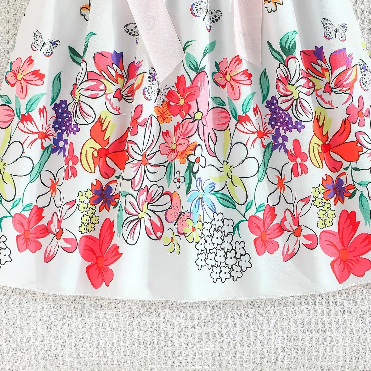 Повседневное платье с цветочной юбкой-бабочкой модная юбка до колена