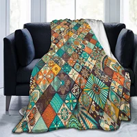boho chic bohemian mandala throw blanket flannel blanket for bed couch sofa throw plush fuzzy soft blanket for kids teens adults