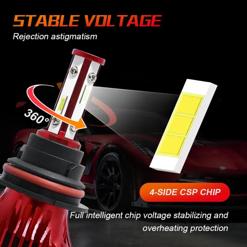 

Фары 9007 прочные суперяркие практичные многофункциональные автомобильные аксессуары Автомобильные светодиодные фары 8000lm водонепроницаемые автомобильные принадлежности