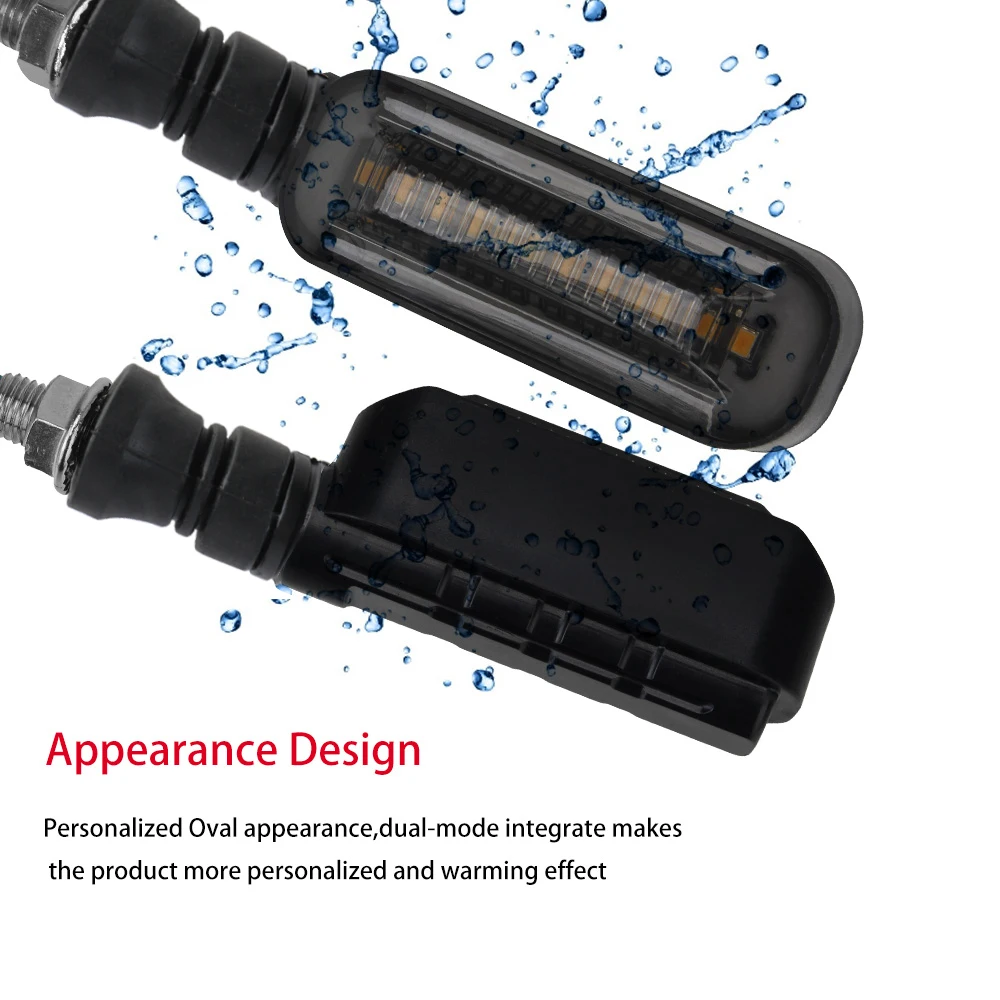 Универсальные Указатели Поворота Для Мотоцикла 2-в-1 С Задней Мигалкой 12