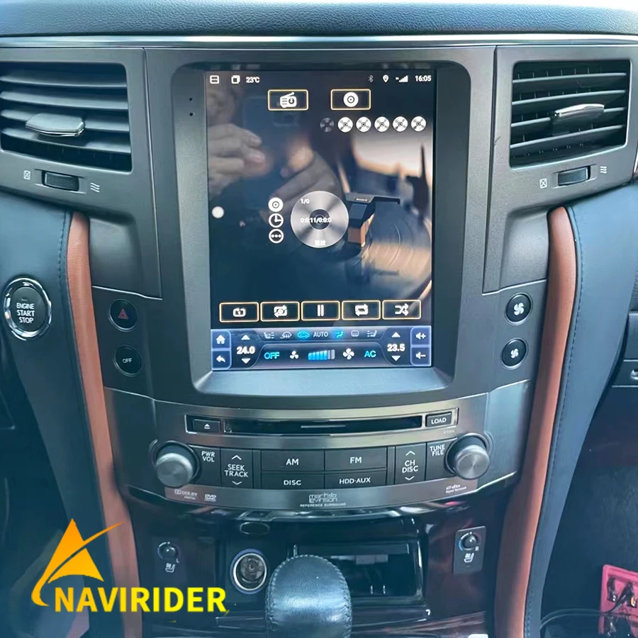 256 ГБ 10 4-дюймовый экран Tesla для Lexus LX570 2007-2015 CARLAY WIFI Android 14 Автомобильный DVD-радио