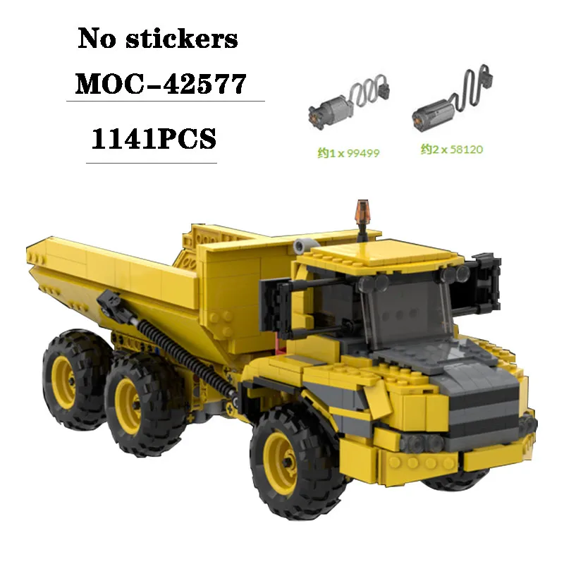 

New MOC-42577 Articulated Truck Dump Truck Splicing Block Model 1141PCS Adult and Children Education Birthday Christmas Toy Gift