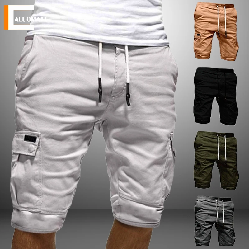 

Summer Cargo Shorts Men Military Tactical Flap Pockets Bermudas Joggers Loose Work Casual Short Men Green Fitness Short Pants