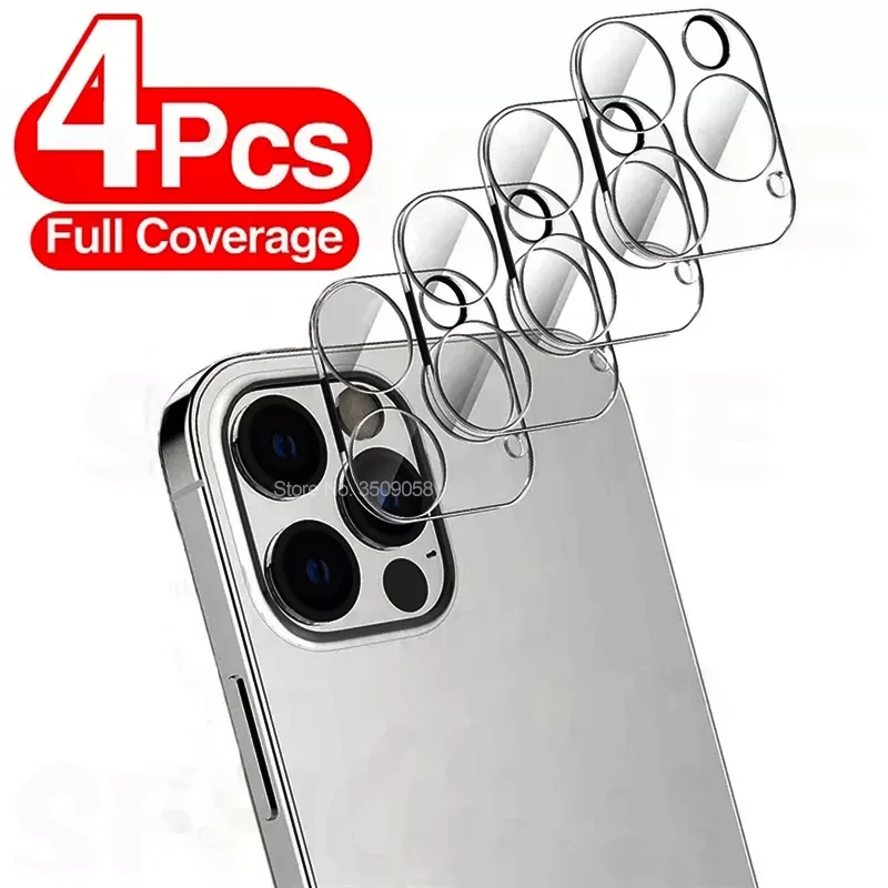 

4PCS Rear Camera Protectors Cover For Iphone13 Iphone 13 Pro Max Lens Tempered Glass Case I phone 12 11 ProMax Mini Coque Fundas