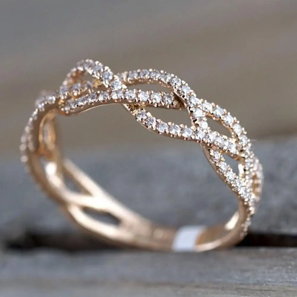 

Wedding Band Ring All Match Accessory Delicate Fashion Appearance Electroplated Finger Ring Chic Ring for Wedding