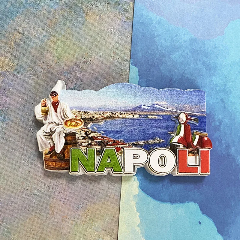 3D стерео Наклейка на холодильник Неаполь везувиус итальянские туристические