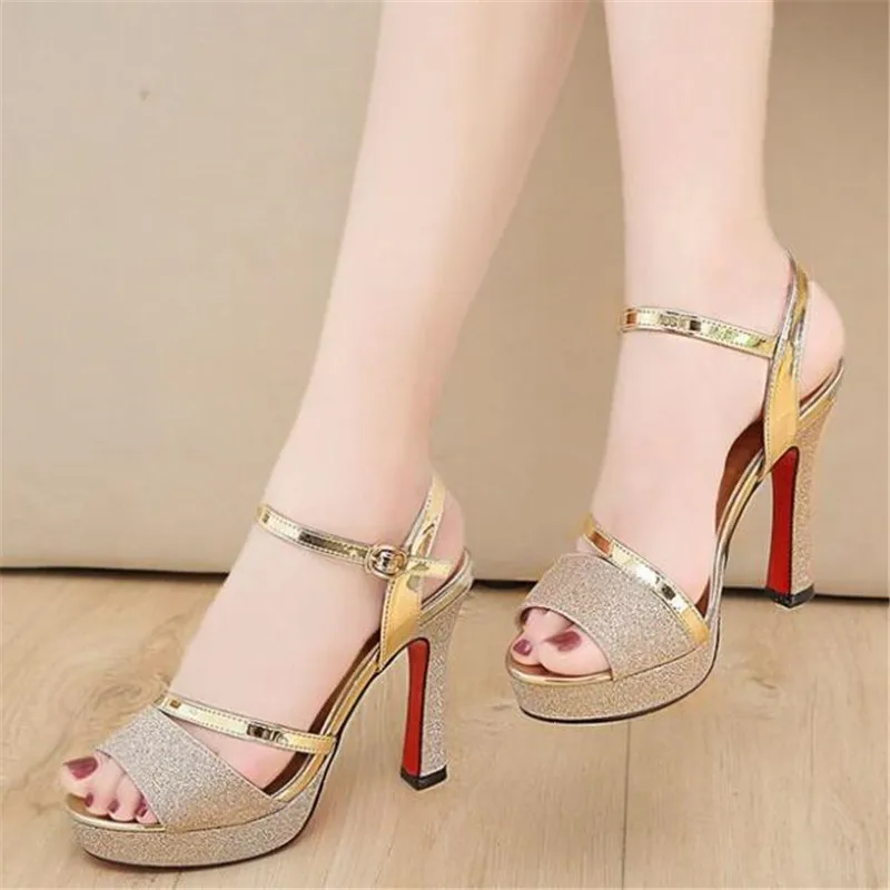 

Summer Women's Sandals New Waterproof Platform Fish Mouth Wild Stiletto High Heel Women Shoes Platform Sandals