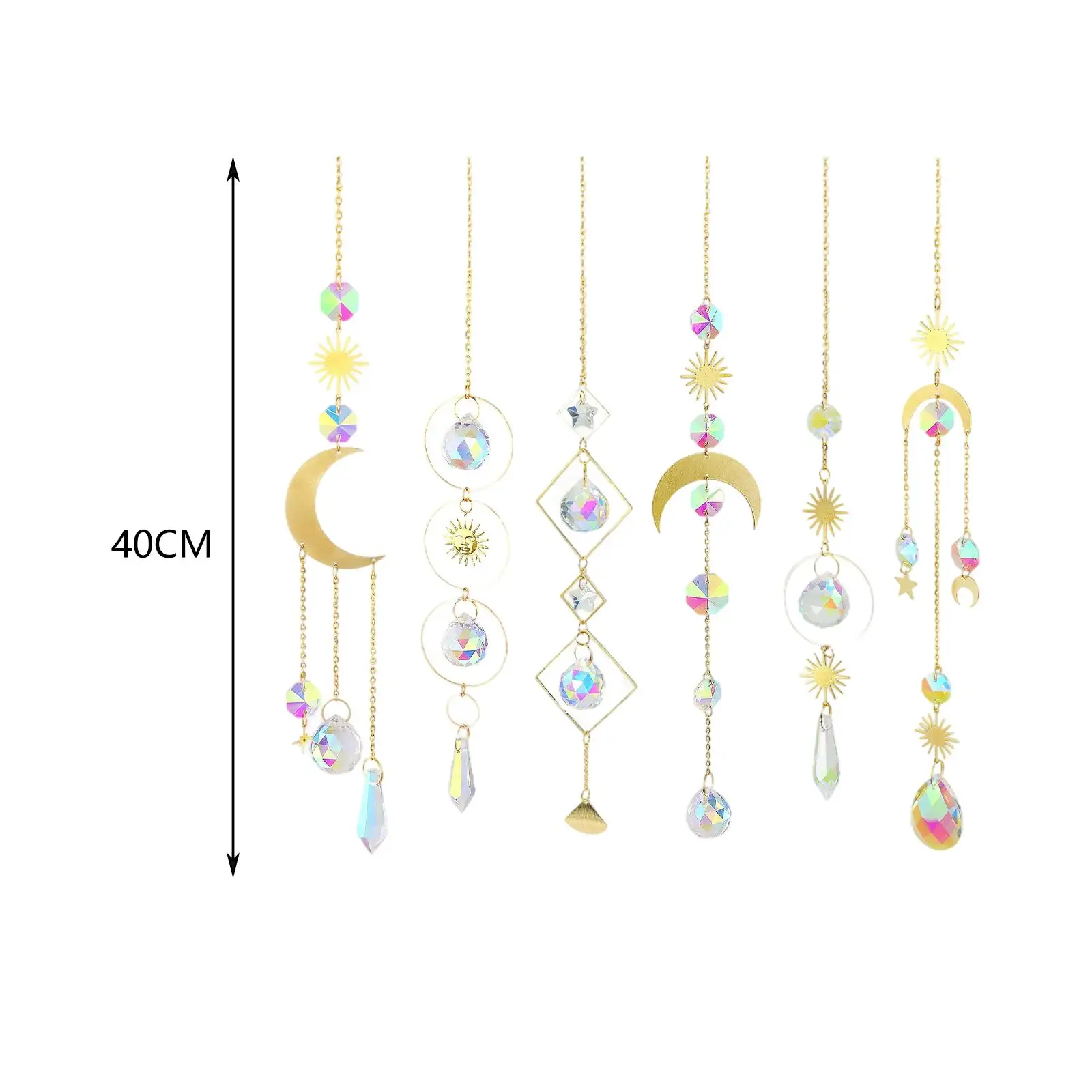 

6 штук, Хрустальная подвеска, радужная искусственная Подвеска для домашвечерние, автомобиля