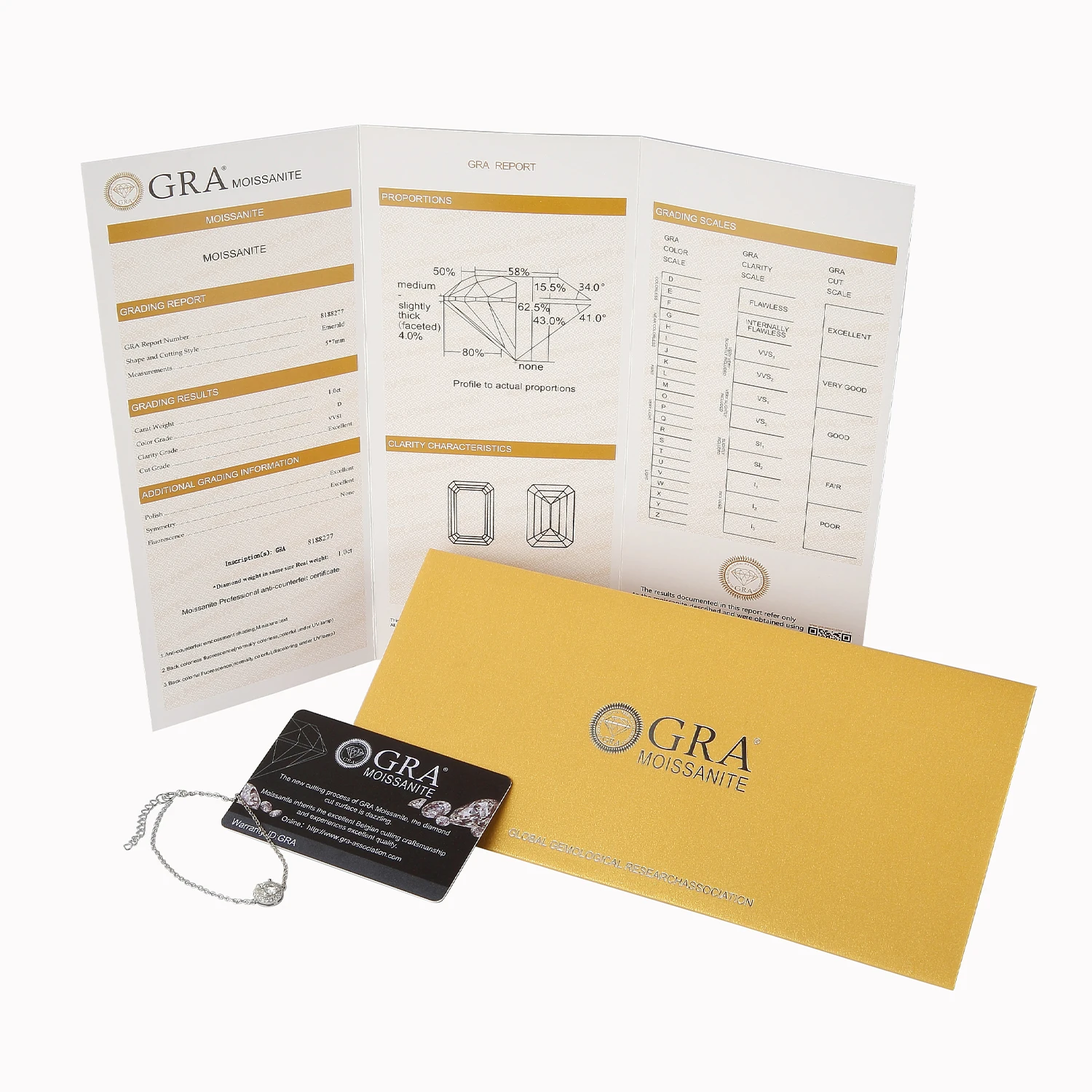 JewelryPalace Муассанит D Цвет 1 карат Круглый браслет из стерлингового серебра 925 пробы