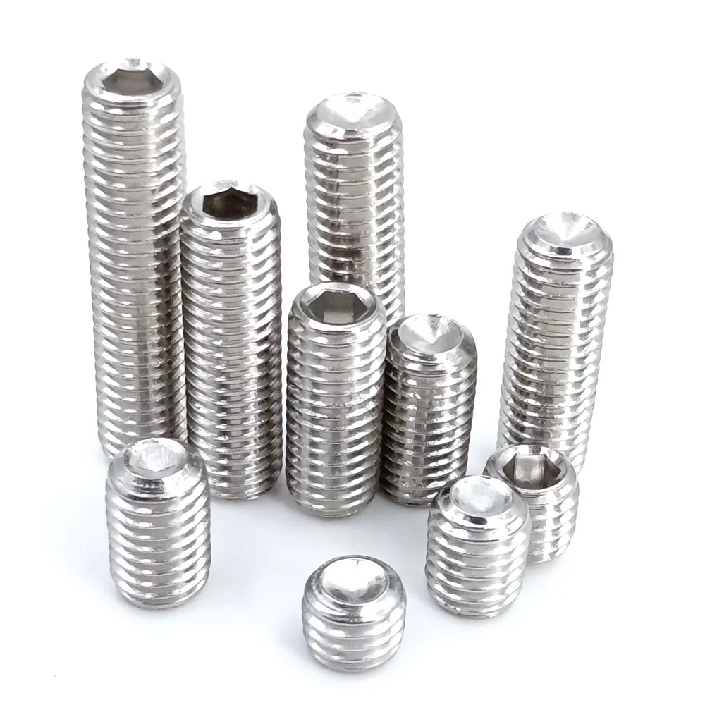 5-50 шт. DIN916 M1.6 M2 M2.5 M3 M4 M5 M6 M8 M10 Безголовый шестигранный винт из нержавеющей стали