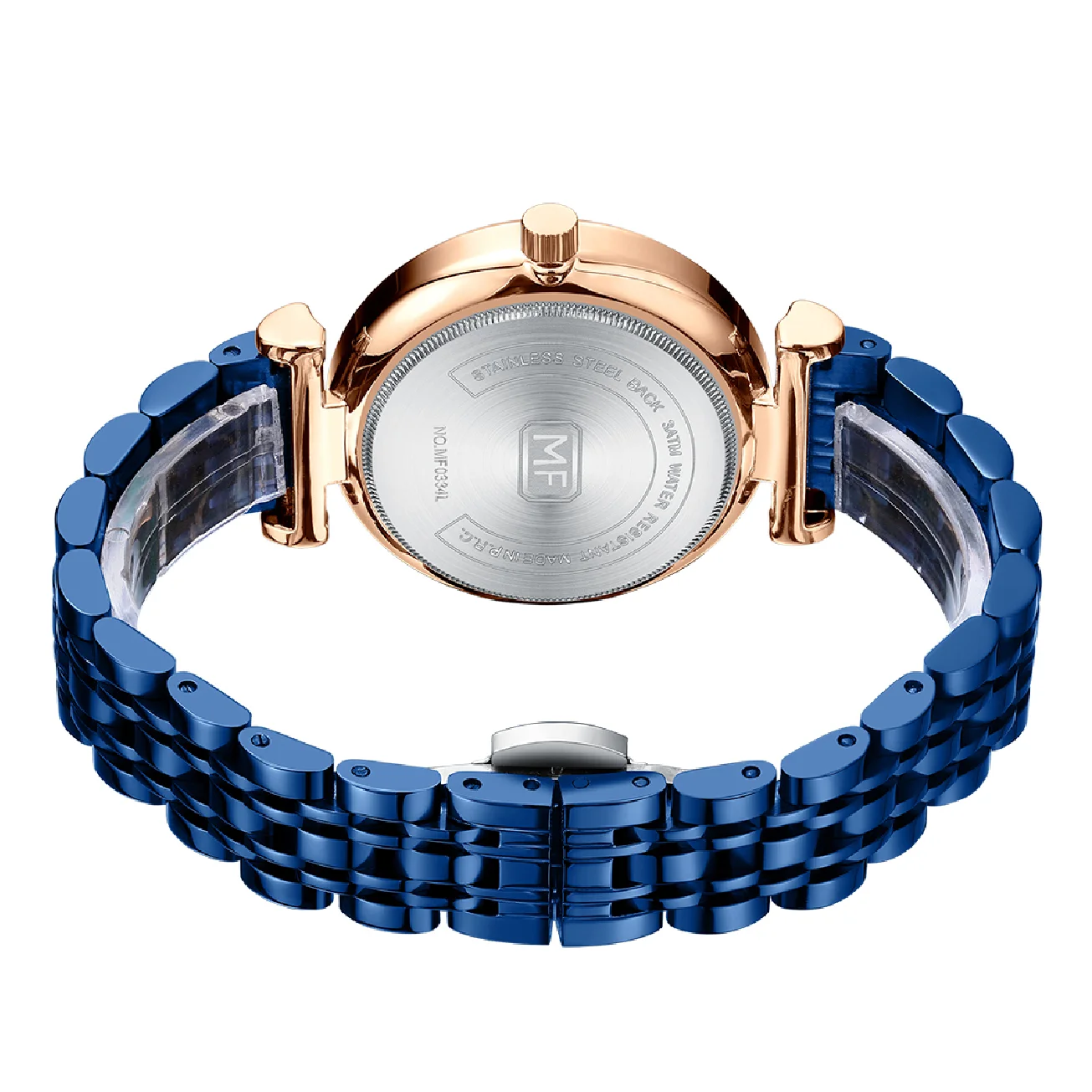 MINI FOCUS Ladies Blue Wristwatch Women Rhinestone Full Diamond Watches Top Luxury Brand Waterproof Quartz Female Clock enlarge