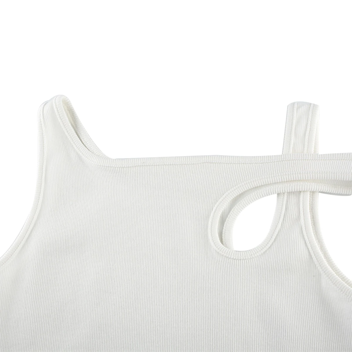 Модный женский топ-труба летняя сексуальная женская блузка с вырезами белая