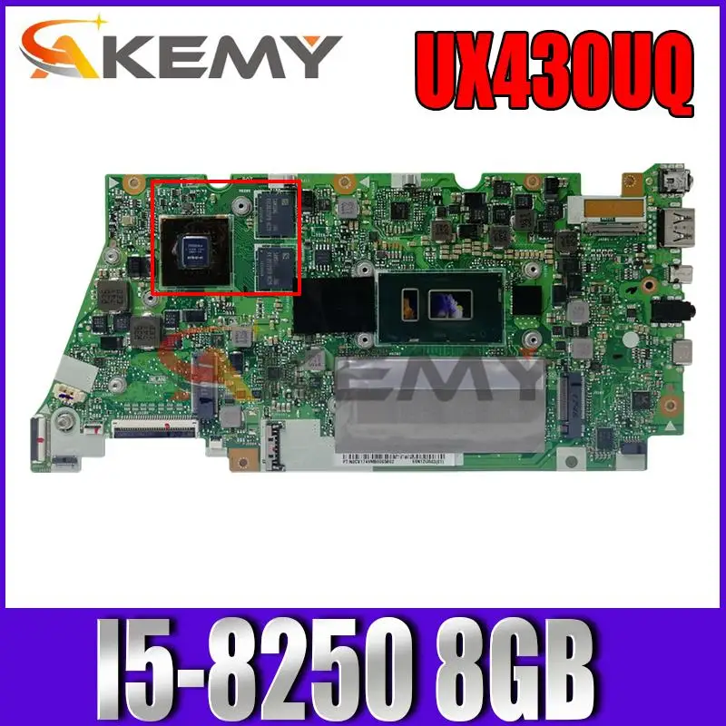 

UX430UQ для ASUS UX430UN UX430UV UX430UQK U4100U, материнская плата с ОЗУ 8 ГБ и флэш-экраном 100%, хорошо работает