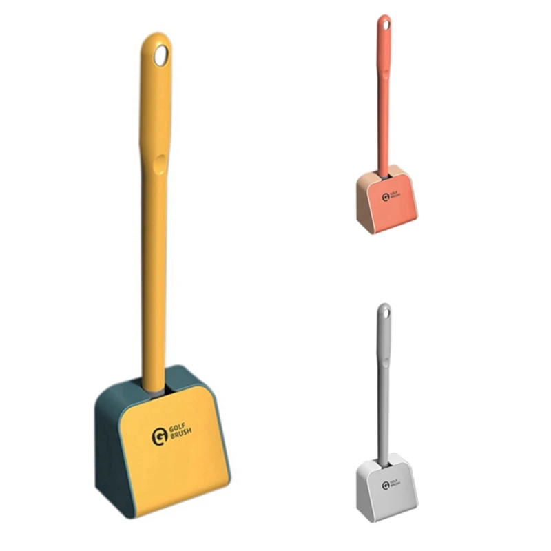 

Durable Silicone Brush Golf Toilet Brush Creative Long Handle Toilet No Dead-End Cleaning Brush Home Tool
