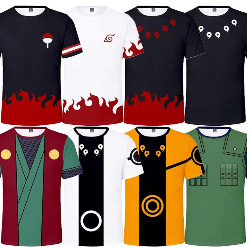

Naruto T Shirt Kids Theme Party Supplies T-shirt Anime 3D Digital Printing 3-35 Years Old Girl Boy Birthday Party Gift Top Tees