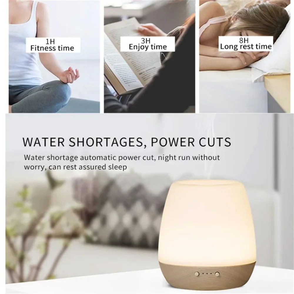 Ароматерапевтический диффузор настоящая деревянная бамбуковая резина стекло