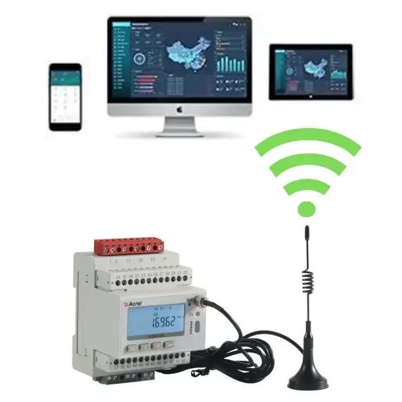 Трехфазный счетчик электроэнергии Acrel ADW300 на DIN-рейку с поддержкой 4G и Wi-Fi (art.: 3920d82eeff96) - 3920d82eeff96