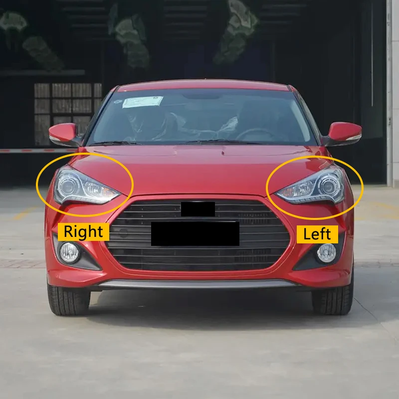 Крышка для объектива фары налобный кожух стеклянная крышка Hyundai Veloster 2011 2012 2013 2015