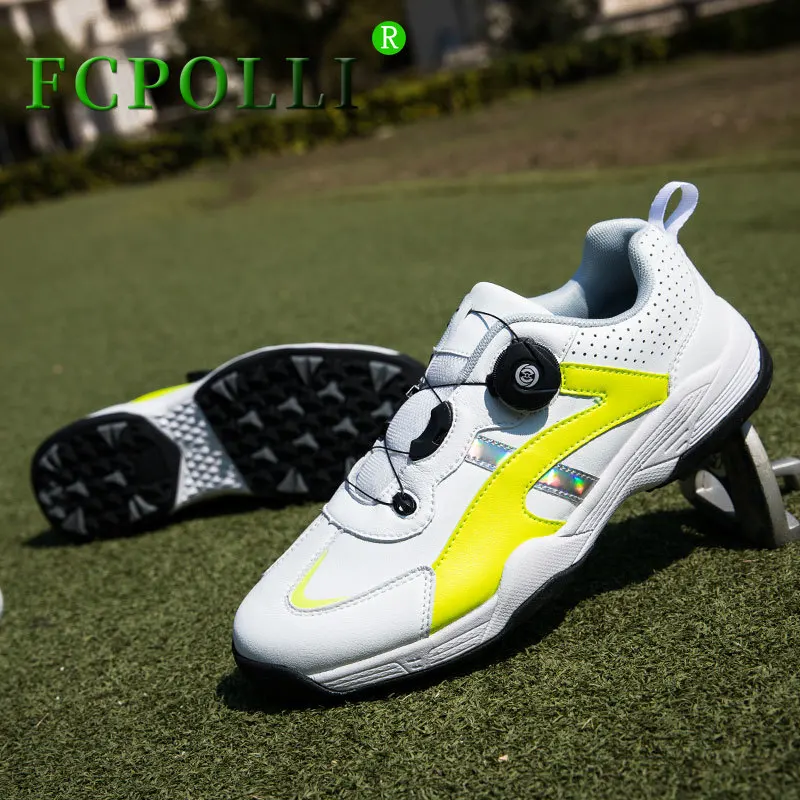

Professional Golf Sneakers for Unisex Rubber Sole Walking Shoes Men Women Quick Lacing Golf Training Couples Non-Slip Sport Shoe